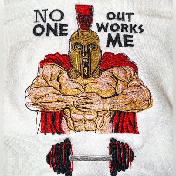 Spartans No One Out Works Me White Hoodie - Picture 6 of 6